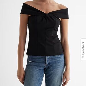Elegant Black Off-Shoulder Women's Top